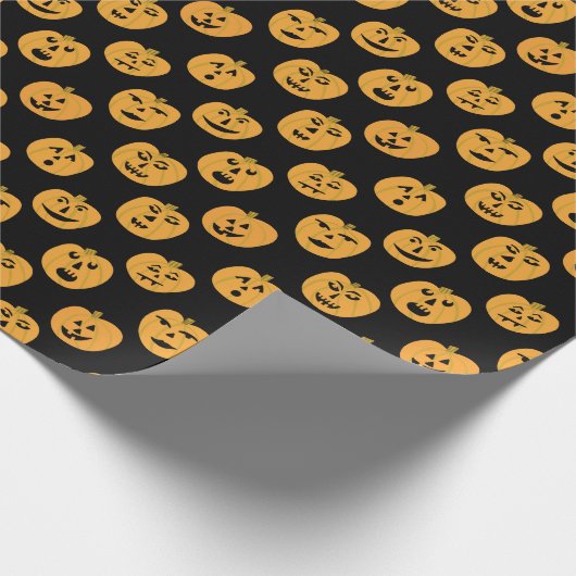 Jack-O-Lantern Halloween PUMPKIN-Mustergeschenk Geschenkpapier (Ecke)