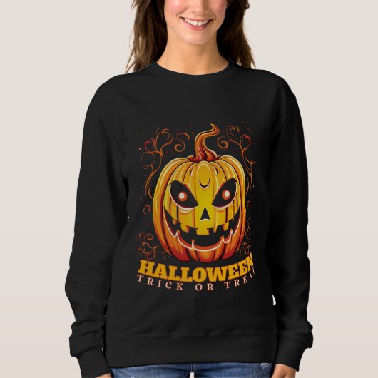 Jack-O-Lantern Halloween Pumpkin Sweatshirt (Vorderseite)