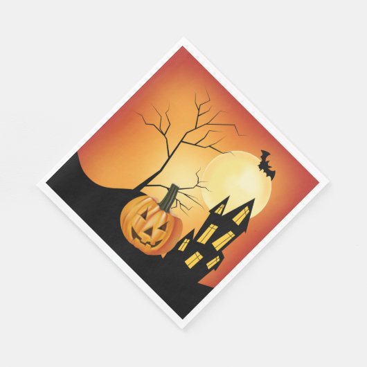 Jack O' Lantern Halloween Serviette (Ecke)