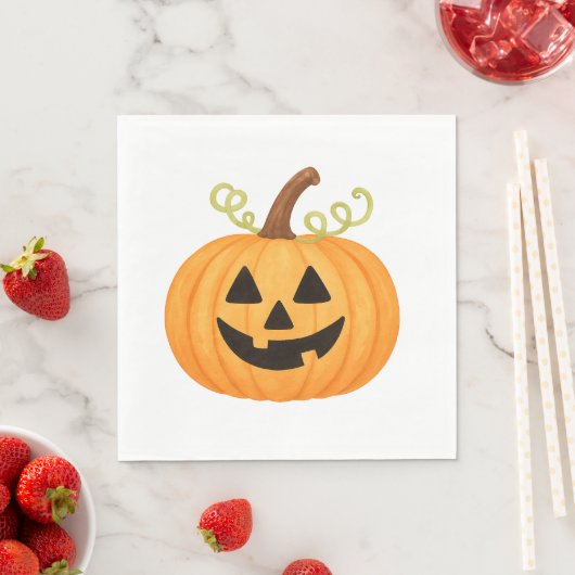 Jack-o’-Lantern Halloween Serviette (Beispiel)