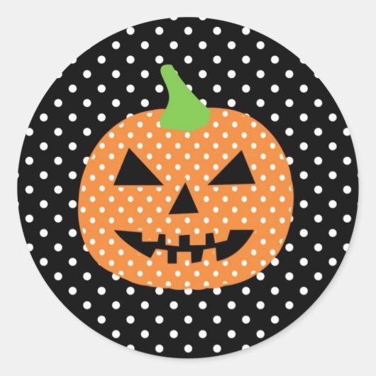 Jack-O-Lantern Halloween-Sticker Runder Aufkleber (Vorderseite)