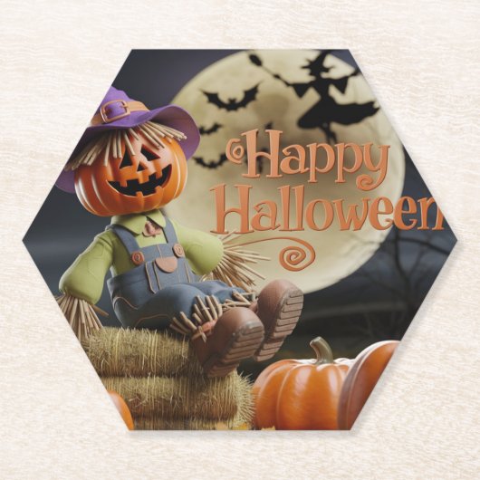 Jack-o'-Lantern Halloween-Untersetzer Untersetzer (Vorderseite)