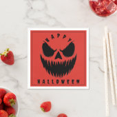 Jack-O’-Lantern Happy Halloween Serviette (Beispiel)