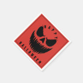 Jack-O’-Lantern Happy Halloween Serviette (Ecke)