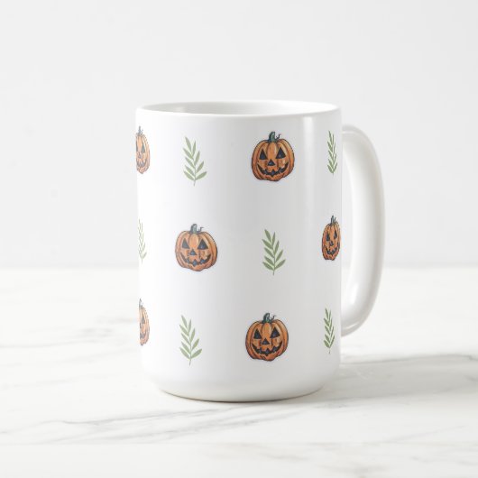 Jack O' Lantern Happy Haloween Kaffeetasse (VorderseiteRechts)