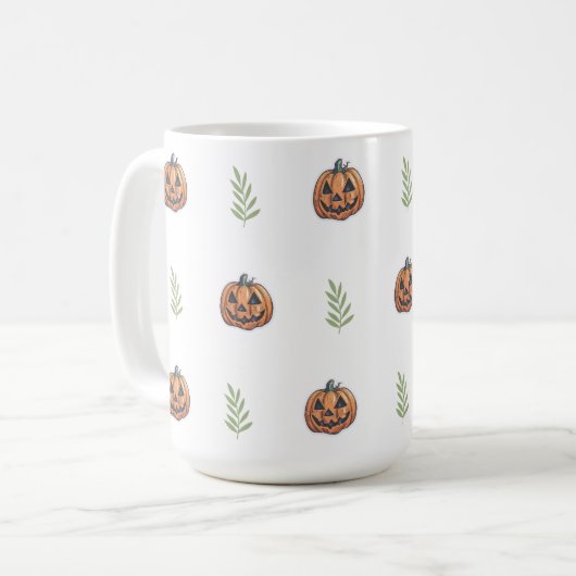 Jack O' Lantern Happy Haloween Kaffeetasse (Vorderseite Links)