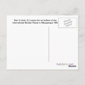 Jack-O-Lantern-Heißluftballon Postkarte (Rückseite)