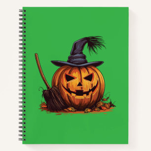 Jack O’ Lantern Hexe – Klassischer Halloween-Kürbi Notizblock