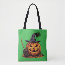 Jack O’ Lantern Hexe – Klassischer Halloween-Kürbi Tasche