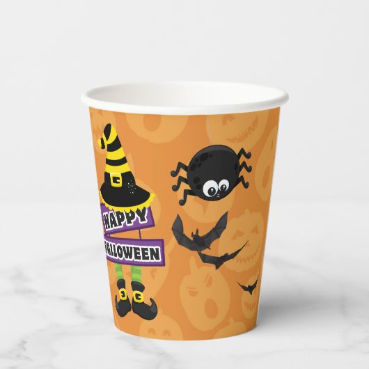 Jack o' Lantern Hexenhupen Pappbecher (Rückseite)