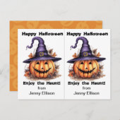Jack o' Lantern Hexenschule Party Halloween Card Postkarte (Vorne/Hinten)