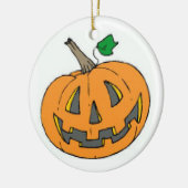 Jack-o-Lantern Keramikornament (Links)