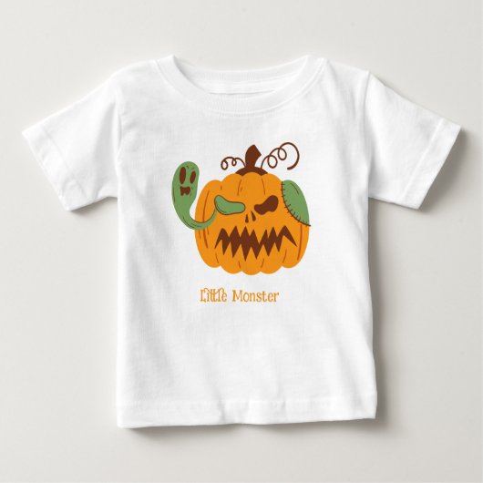 Jack-o'-Lantern & Knochen Spooky Halloween Baby T-shirt (Vorderseite)