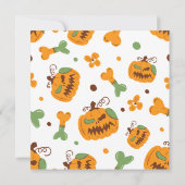 Jack-o'-Lantern & Knochen Spooky-Halloween-Party Einladung (Rückseite)
