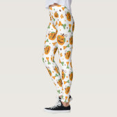 Jack-o'-Lantern & Knochen Spooky-Halloween-Party Leggings (Links)