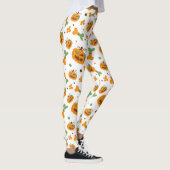 Jack-o'-Lantern & Knochen Spooky-Halloween-Party Leggings (Rechts)