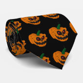 Jack-O-Lantern-Krawatte Krawatte (Gerollt)