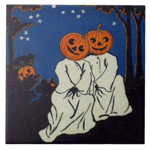 Jack O' Lantern Kürbis-Geist-Kostüm Fliese