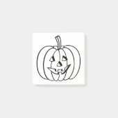 Jack-O-Lantern-Kürbis Post-it Klebezettel (Vorderseite)