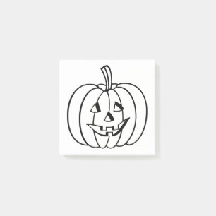 Jack-O-Lantern-Kürbis Post-it Klebezettel