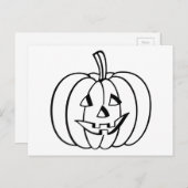 Jack-O-Lantern-Kürbis Postkarte (Vorne/Hinten)