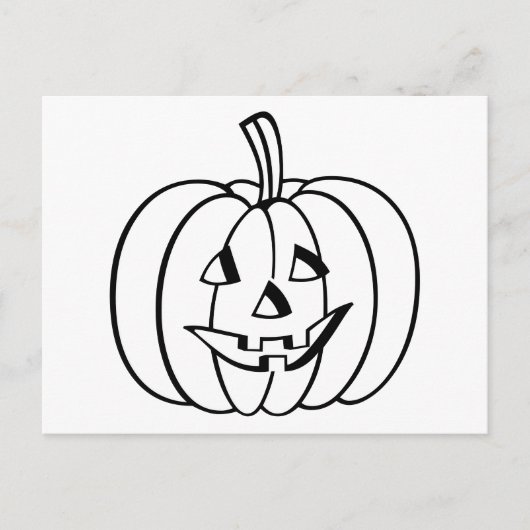Jack-O-Lantern-Kürbis Postkarte (Vorderseite)