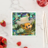 Jack-o-lantern Kürbiskuchen, Halloween-Gesicht Serviette (Beispiel)