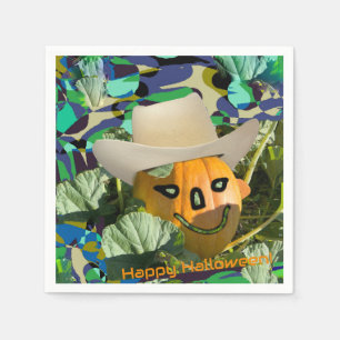 Jack-o-lantern Kürbiskuchen, Halloween-Gesicht Serviette