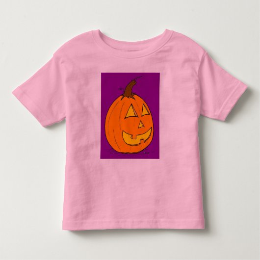 Jack o' Lantern Lila Kleinkinder Ringer T - Shirt (Vorderseite)