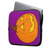 Jack o' Lantern Lila Laptop-Sieb Laptopschutzhülle (Vorderseite Links)