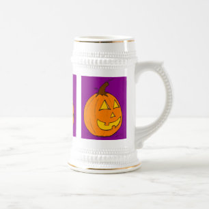 Jack o' Lantern Lila Stein Bierglas