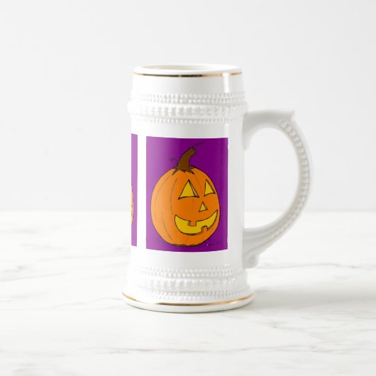 Jack o' Lantern Lila Stein Bierglas (Rechts)