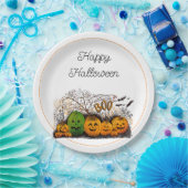 Jack-O-Lantern-Linie nach oben Pappteller (Party)