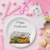 Jack-O-Lantern-Linie nach oben Pappteller (Party)