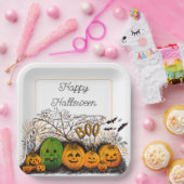 Jack-O-Lantern-Linie nach oben Pappteller (Party)