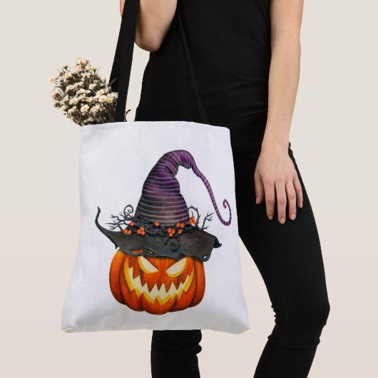 Jack-O-Lantern mit Hexenhut Tasche (Von Nahem)