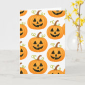 Jack-o’-Lantern-Muster Gruß Karte (Gelbe Blume)