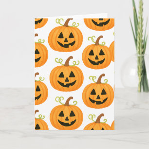 Jack-o’-Lantern-Muster Gruß Karte
