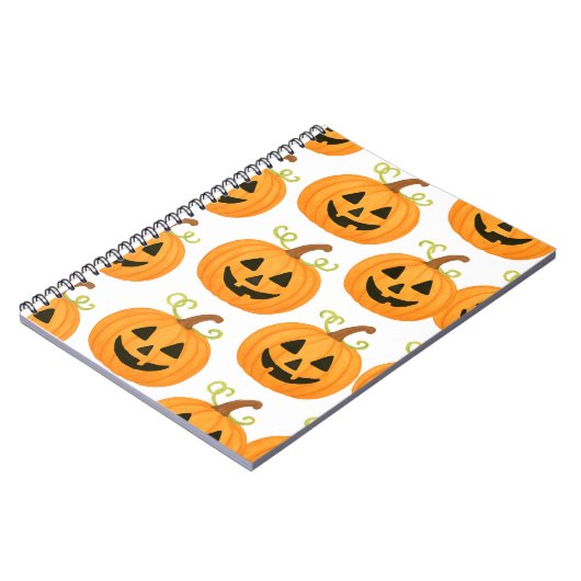 Jack-o-Lantern-Muster Notizblock (Linke Seite)