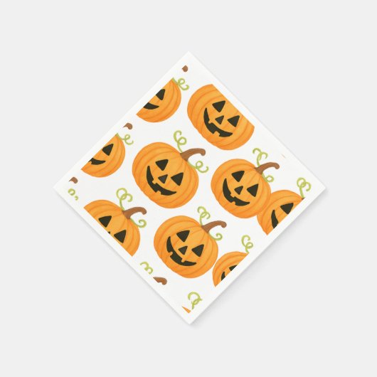 Jack-o-Lantern-Muster Serviette (Ecke)
