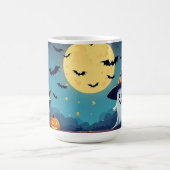 Jack O Lantern Nacht Mit Geist 🎃 Kaffeetasse (Mittel)