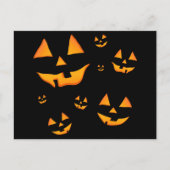 Jack-O-Lantern oder Jack O’Lantern Augen und Läche Postkarte (Vorderseite)
