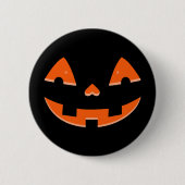 Jack-o’-Lantern Orange Eyes & Mouth - Halloween Button (Vorderseite)