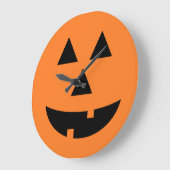 Jack-O-Lantern Orange Pumpkin Halloween Wall Clock Große Wanduhr (Winkel)