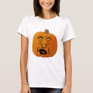 Jack o' Lantern Panikgesicht, Halloween Pumpkin T-Shirt