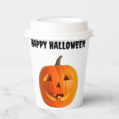 Jack-O-Lantern-Papierkupplungen Pappbecher (Vorderseite)