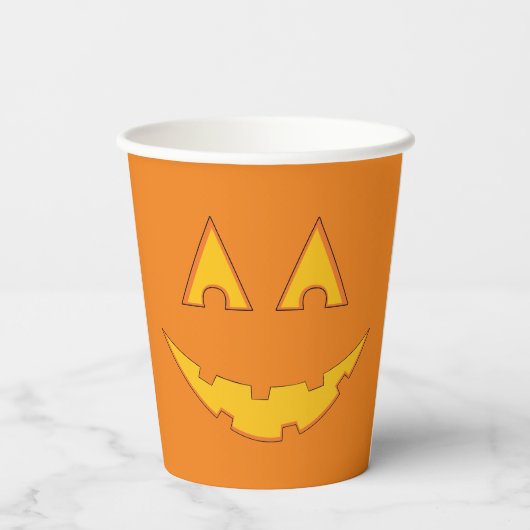 Jack-O-Lantern Pappbecher (Rückseite)