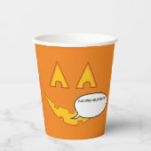 Jack-O-Lantern Pappbecher (Vorderseite)
