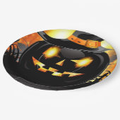 Jack-o-Lantern Pappteller (Schrägansicht)