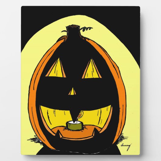 Jack o' Lantern Plaque Fotoplatte (Vorderseite)
